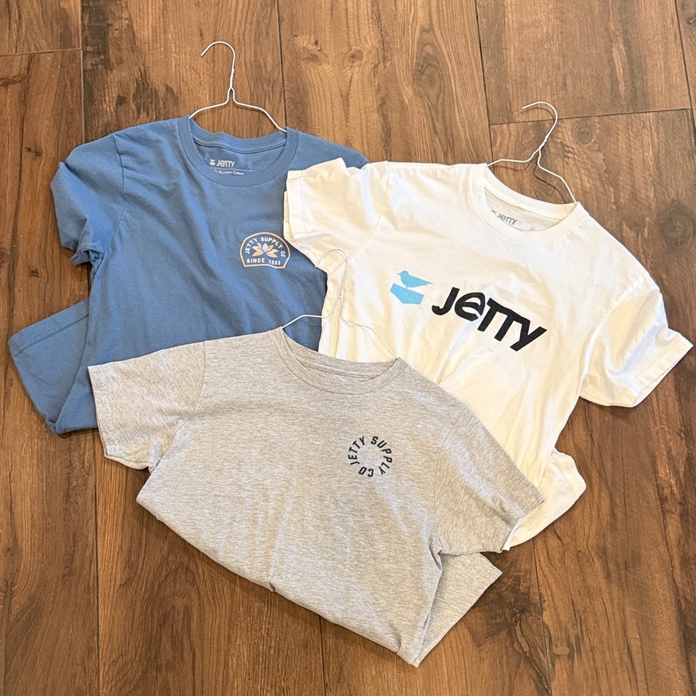 Jetty Men's Short Sleeve T-Shirt Set - Blue, White, Gray